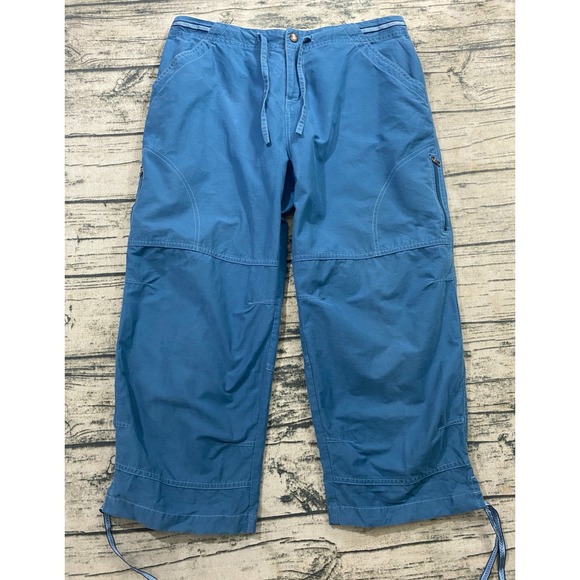Kuhl Kuhldry Womens L Vtg Drawstring Capri Pants Nylon Outdoor Climbing Hiking - Picture 1 of 10